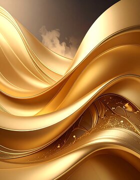 A sophisticated design featuring flowing, golden curves, showcasing a luxurious and elegant aesthetic.