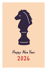 午年の年賀状テンプレート　2026年