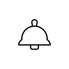 Obraz premium Simple outline of a bell icon in minimalist style 