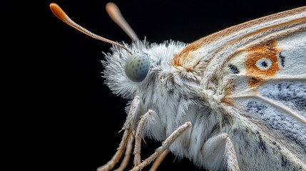 Fototapeta premium Butterflys Hairy Face in Stunning Detail