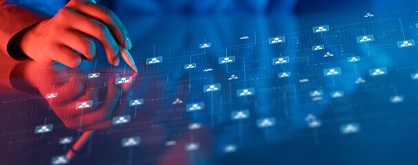 Networked Organizational Structure Depiction HR Human Resources.