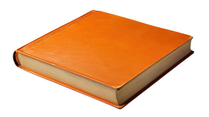 Orange book isolated on transparent background.