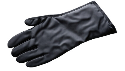 Black oven glove isolated on transparent background.