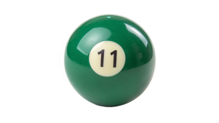 colorful pool ball isolated on transparent background