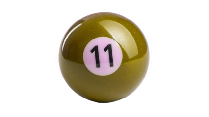colorful pool ball isolated on transparent background