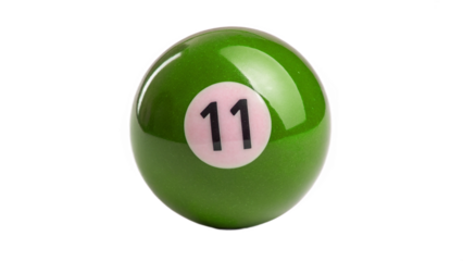 colorful pool ball isolated on transparent background