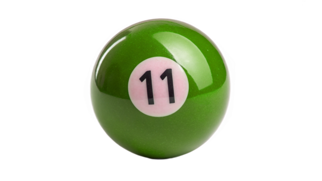 colorful pool ball isolated on transparent background - Powered by Adobe