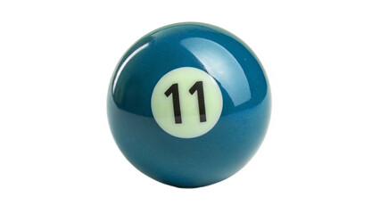 colorful pool ball isolated on transparent background