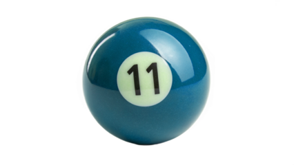 colorful pool ball isolated on transparent background
