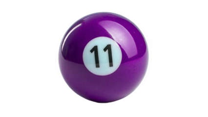 colorful pool ball isolated on transparent background