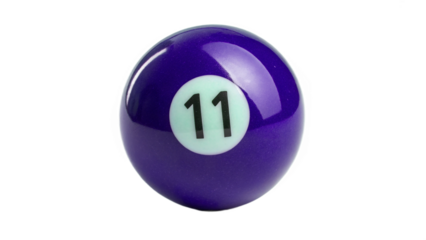 colorful pool ball isolated on transparent background