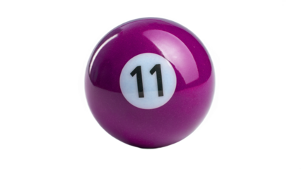 colorful pool ball isolated on transparent background