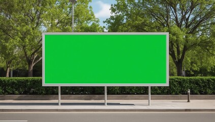 Fototapeta premium Outdoor billboard with natural landscape mockup