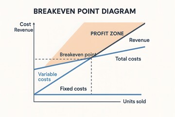 Business Breakeven Point Analysis Chart for Financial Planning