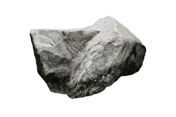 Rock isolated transparency background.