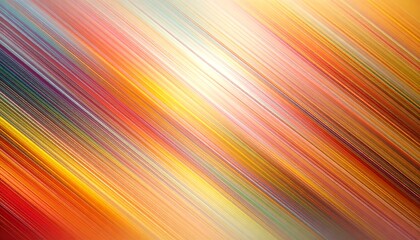 Obraz premium Abstract diagonal blurry stripes of red, orange, yellow, and light blue converging toward a bright, central light