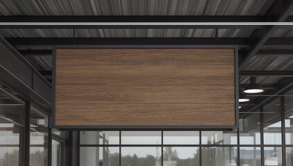 Outdoor mockup,store template,front view wooden shop facade with windows display and posters