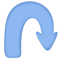 Cute Blue Up Arrow Illustration