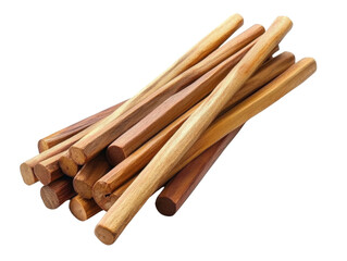 Wooden sandalwood sticks. isolated on transparent background.