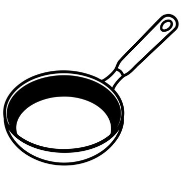 frying pan isolated on white