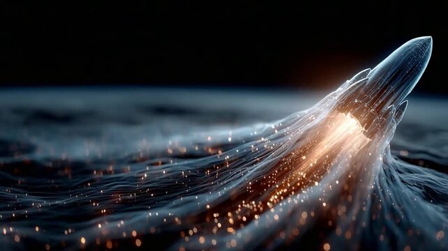 Rocket Ascending: A dynamic illustration showcases a rocket embarking on a thrilling journey through the cosmos, leaving a trail of light and a sense of limitless potential.