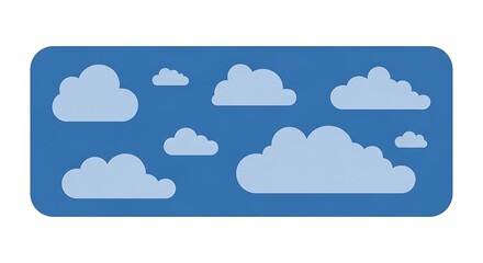 Obraz premium Blue Sky Cloud Seamless Pattern — Soft Cloud Repeat Background for Nursery Wallpapers, Textiles and Web Headers 