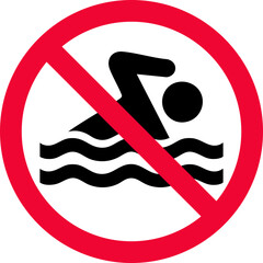 no swimming sign