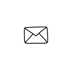 Line art mail icon with transparent background PNG and JPEG image for your business	