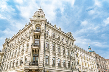 Obraz premium Historical decorated building of the Kazan Compound. View of the Kazan Compound on Bauman street.