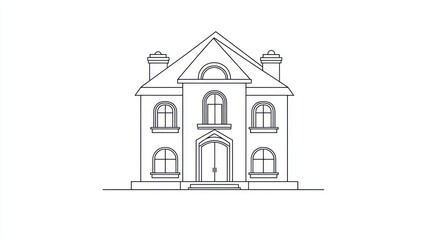 Fototapeta premium House architectural drawing