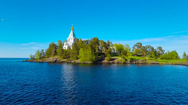 Nikolsky hermitage. Valaam Island. Lake Ladoga. Russia. 
