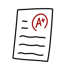 exam paper with high score