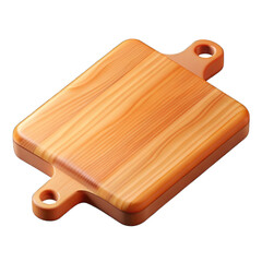 Rustic wooden cutting board with handles kitchen utensil for food preparation