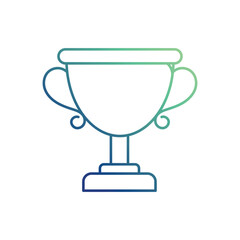 Winner trophy icon with white background vector stock illustration