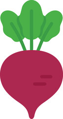 Fresh organic beetroot flat vector illustration