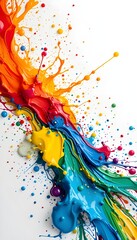 colorful paint splashes