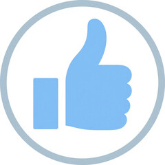 Obraz premium Vector Like Icon – Flat Style Social Media Thumbs Up Symbol