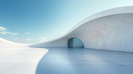 Modern abstract architectural space car advertising background