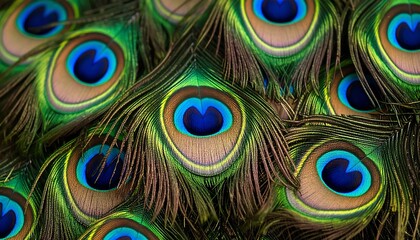 Obraz premium Peacock feather closeup