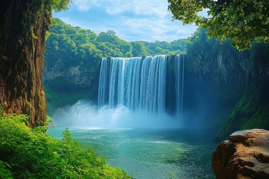 Waterfalls- with their mesmerizing cascading wonders- embody beauty of