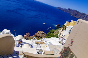 Naklejka premium The beautiful scenery of Santorini (Greece, Oia) -19