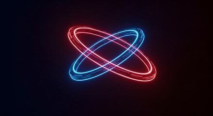 Abstract neon rings background glowing shapes futuristic technology design digital art wallpaper graphic element background