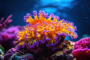 Fototapeta premium Urgent plea highlights vibrant coral reef's resilience and calls for a