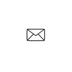 Line art mail icon with transparent background PNG and JPEG image for your business