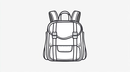 Simple backpack illustration