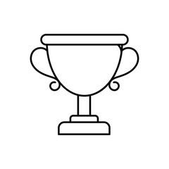 Winner trophy icon with white background vector stock illustration