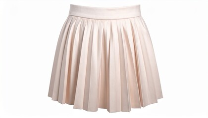 Stylish women skirt with pleated fabric elegant fashion clothing isolated on white background
