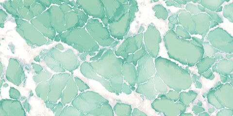 Turquoise abstract sea glass texture with cracked pattern
