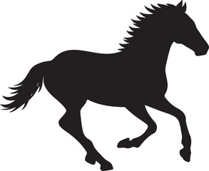 Galloping Horse Silhouette A Dynamic Image of Strength and Freedom