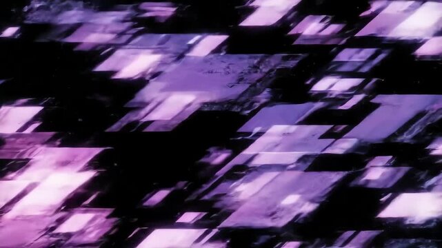 Abstract Digital Pattern Purple Pink Geometric Shapes Moving Background